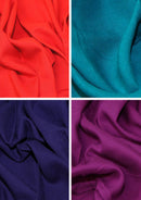 Red 60" Luxury Marina Viscose Twill Non Stretch Plain Fabric Dressing & Crafting