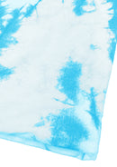 Tie Dye Print Jersey Fabric Viscose Elastane 2-Way Stretch 63" Wide Fashion Dressing - Blue