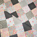 100% 45" Polycotton Blended Patchwork Dots & Floral Print