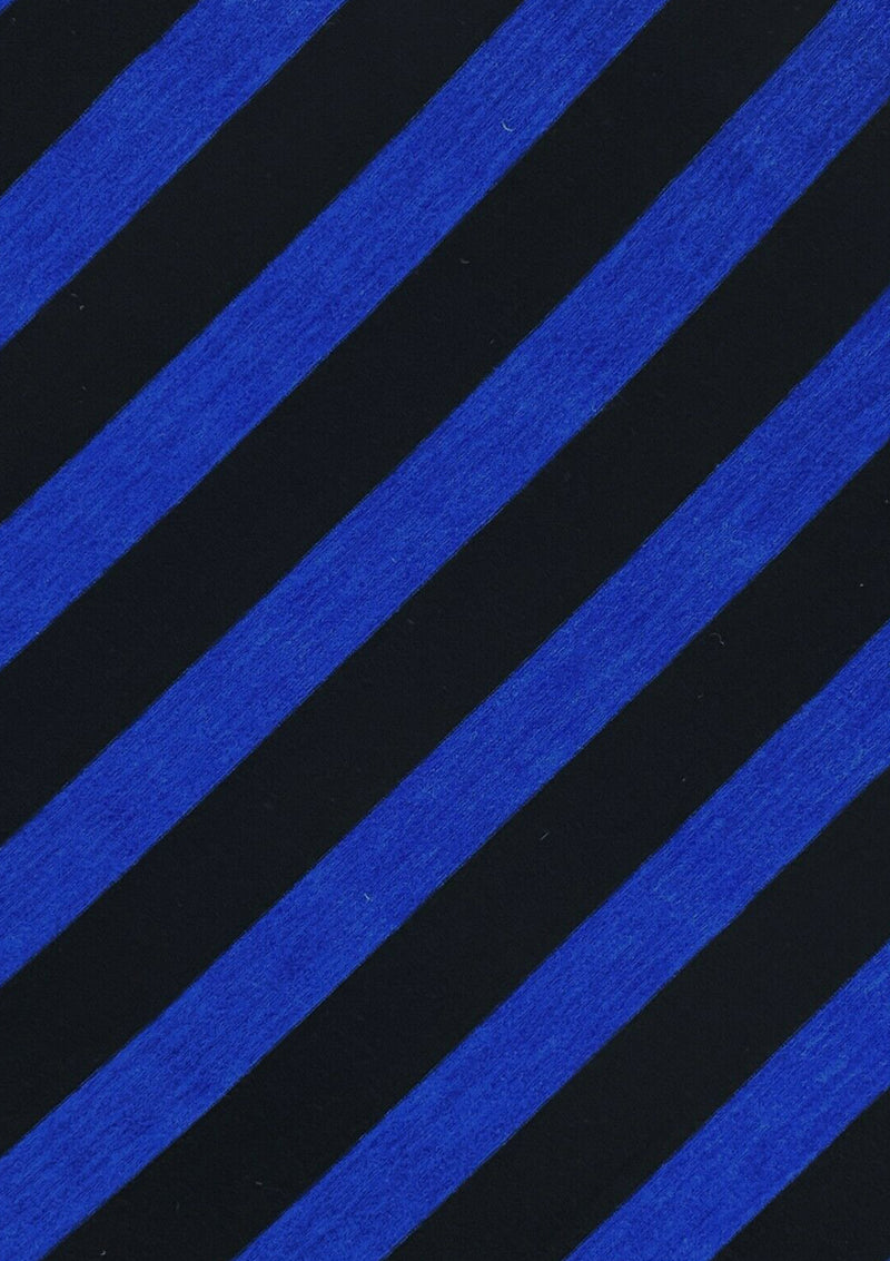 Striped Jersey Fabric Soft Touch Marl Effect 4-Way Stretch 54" Width Dressing - Blue