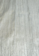 Silver Crushed Pleated Effect Shiny Lame Fabric 48/50" Width For Decoration, Craft & Wedding Decor