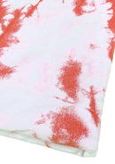 Tie Dye Print Jersey Fabric Viscose Elastane 2-Way Stretch 63" Wide Fashion Dressing - Orange